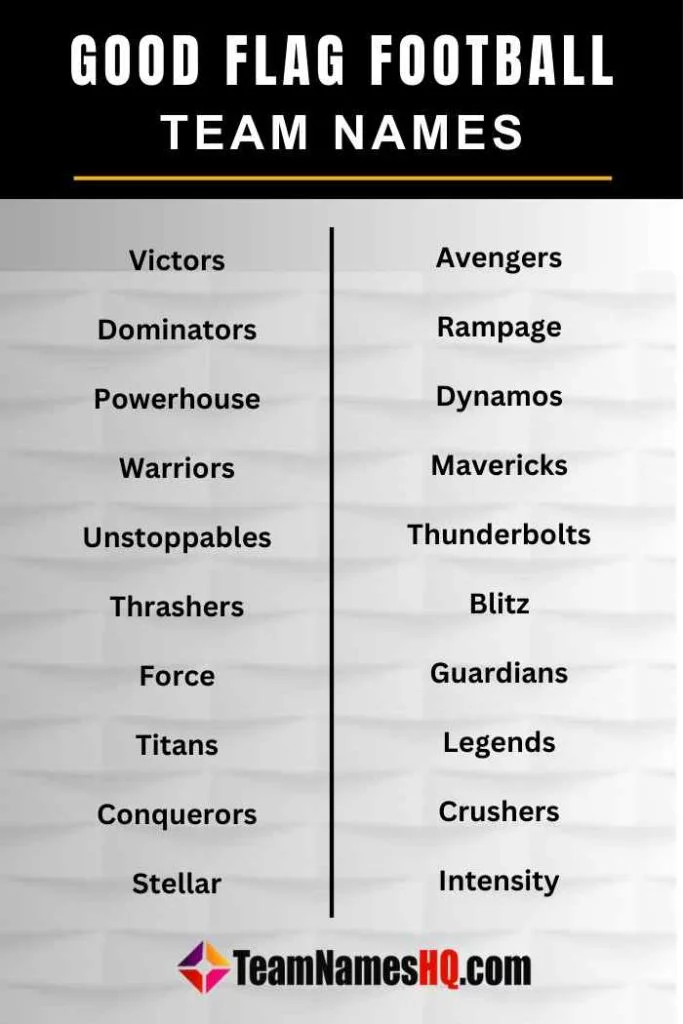 Creating good flag football names that rock (A simple guide to help you find the perfect one)