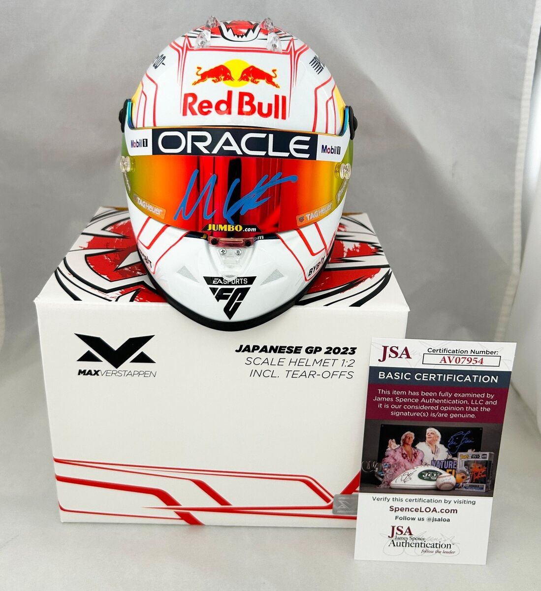 Where can I buy a Max Verstappen signed helmet? Find genuine F1 memorabilia easily here.