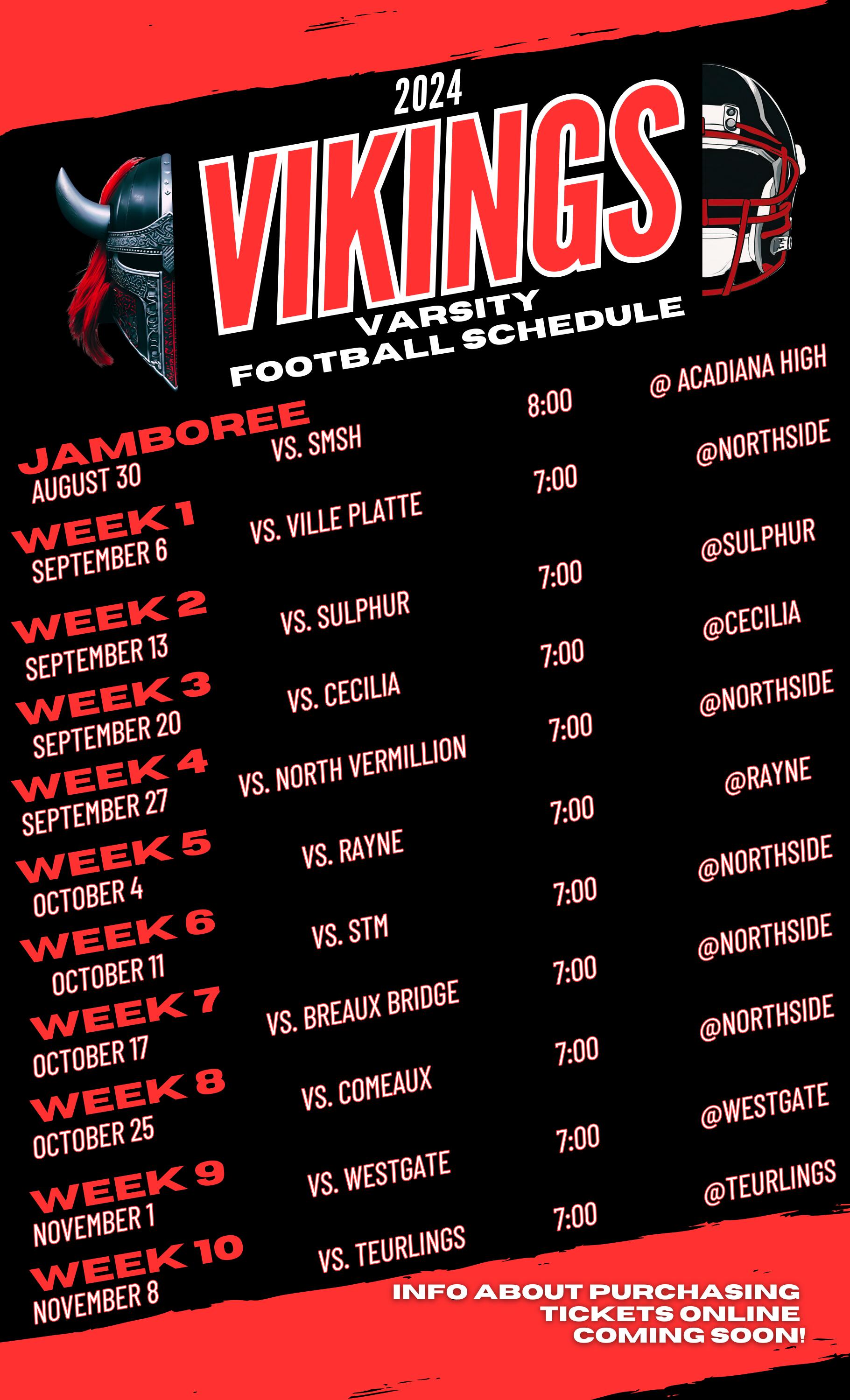 Is the Northside football schedule out? Yes, check out every game for the whole season here.