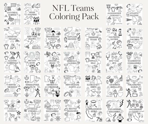 Printable all NFL logos coloring pages: The best way to keep children entertained with their favorite teams.