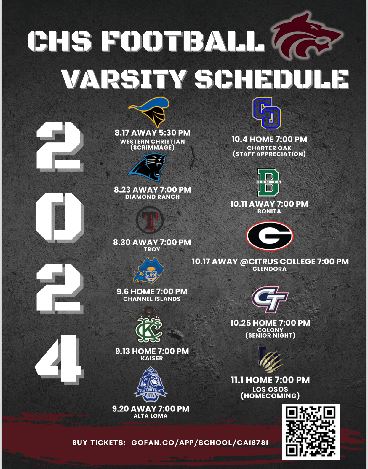 Get the official chs football schedule here. Plan ahead so you never miss a single exciting game this year!