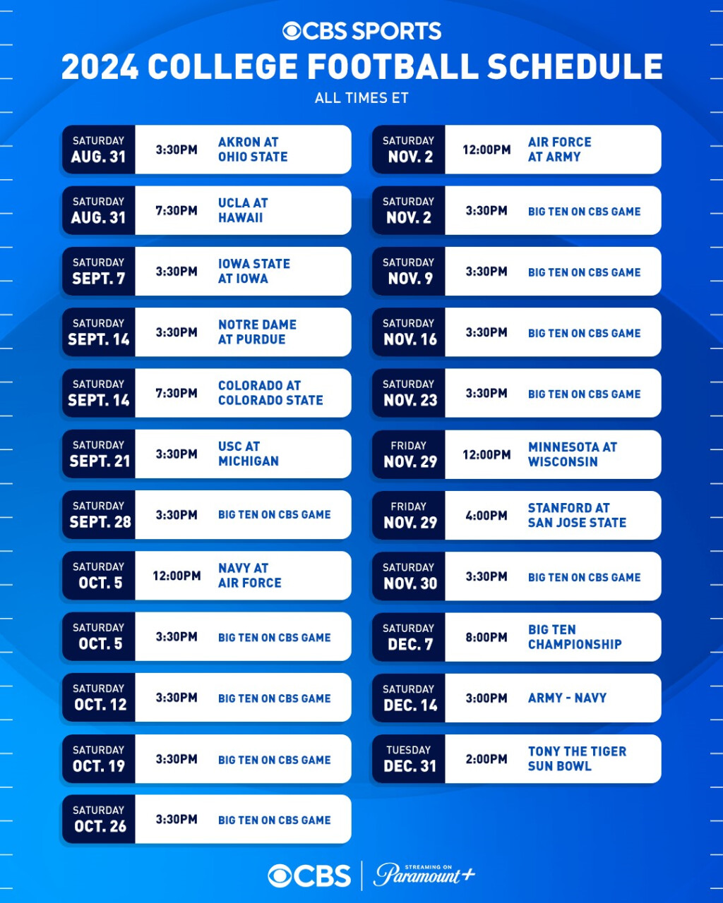 Need the most up-to-date cbc football schedule for your team? Find every match and broadcast detail now!