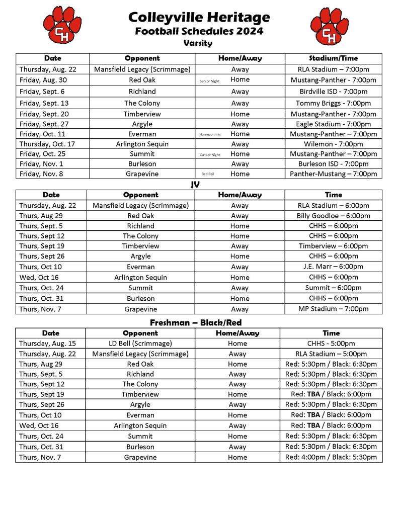 Whats on the CCHS Football Schedule 2024? All Game Days, Venues, and Opponents Listed Clearly!